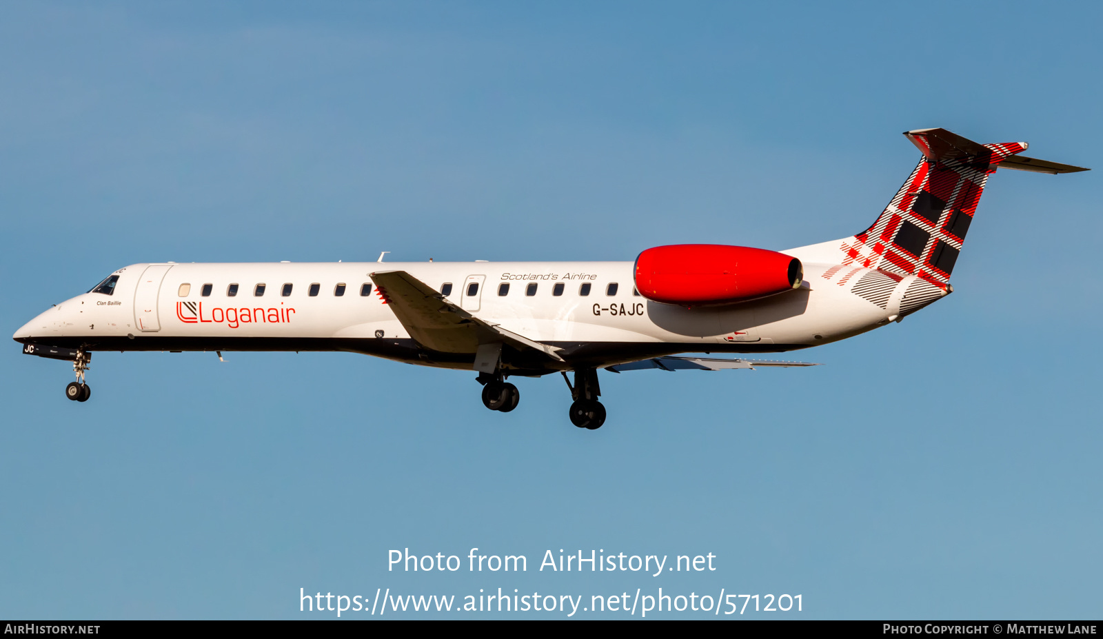 Aircraft Photo of G-SAJC | Embraer ERJ-145EP (EMB-145EP) | Loganair | AirHistory.net #571201