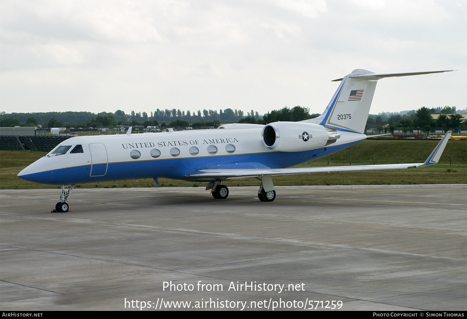 Aircraft Photo of 92-0375 / 20375 | Gulfstream Aerospace C-20H Gulfstream IV (G-IV) | USA - Air Force | AirHistory.net #571259