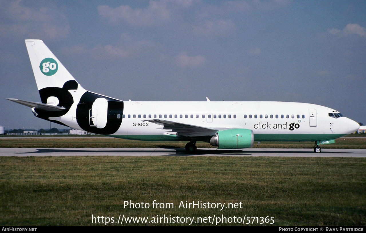 Aircraft Photo of G-IGOS | Boeing 737-3L9 | Go Fly | AirHistory.net #571365