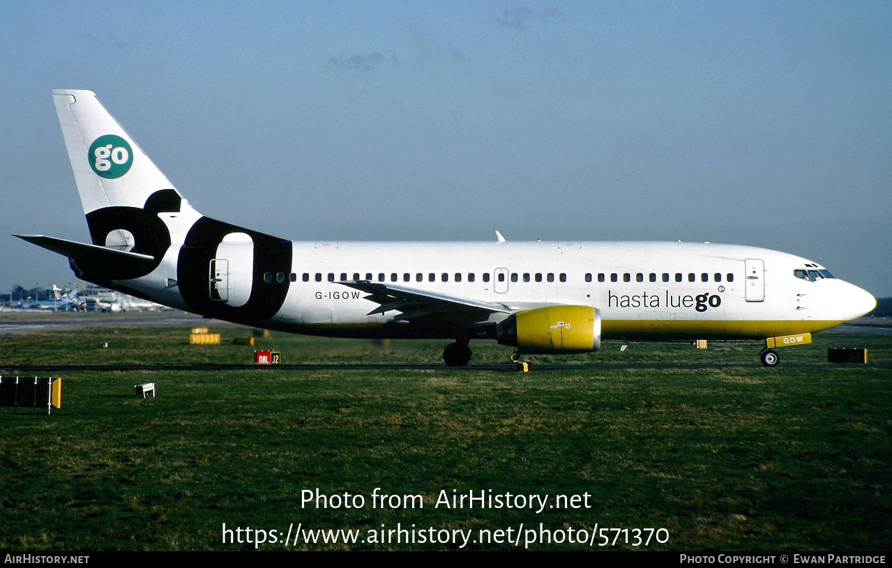 Aircraft Photo of G-IGOW | Boeing 737-3Y0 | Go Fly | AirHistory.net #571370