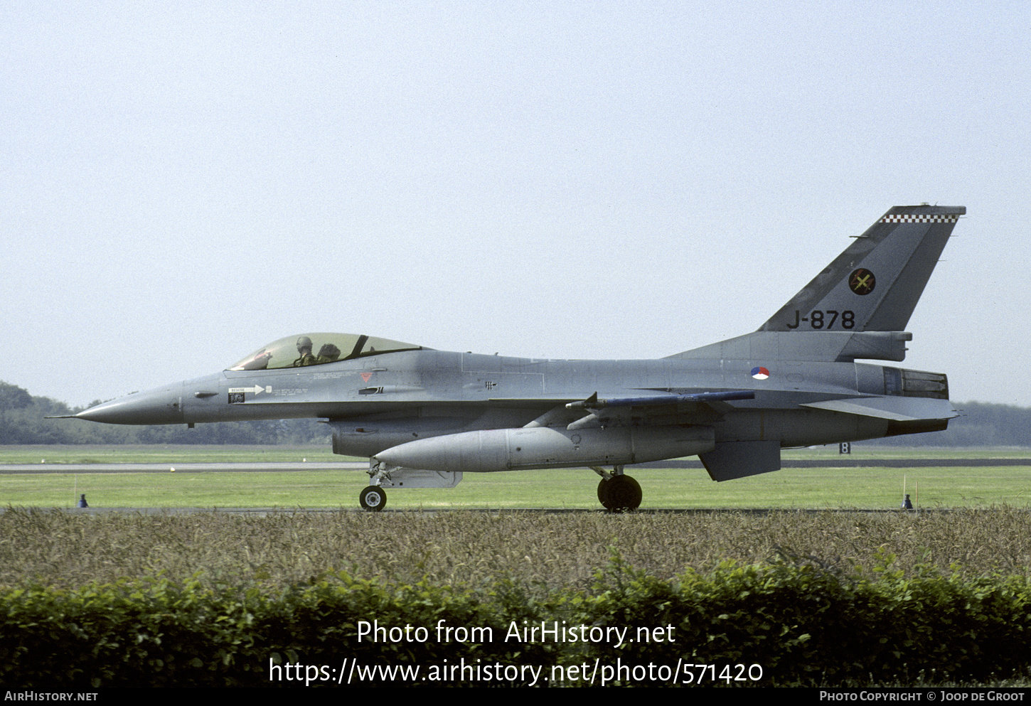 Aircraft Photo of J-878 | General Dynamics F-16A Fighting Falcon | Netherlands - Air Force | AirHistory.net #571420