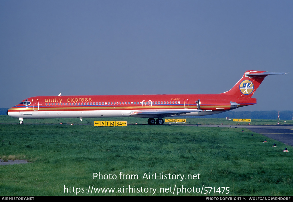 Aircraft Photo of EI-BTV | McDonnell Douglas MD-83 (DC-9-83) | Unifly Express | AirHistory.net #571475