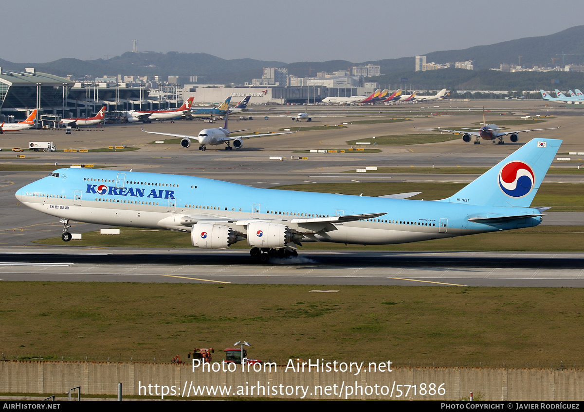 Aircraft Photo of HL7637 | Boeing 747-8B5 | Korean Air | AirHistory.net #571886