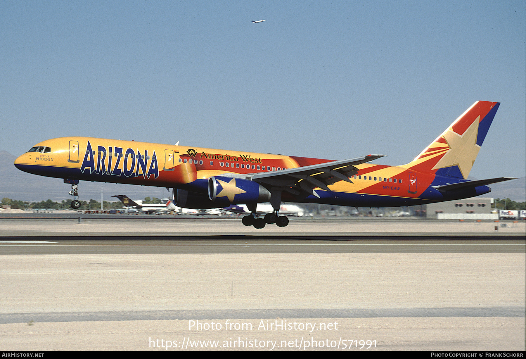 Aircraft Photo of N916AW | Boeing 757-23A | America West Airlines | AirHistory.net #571991