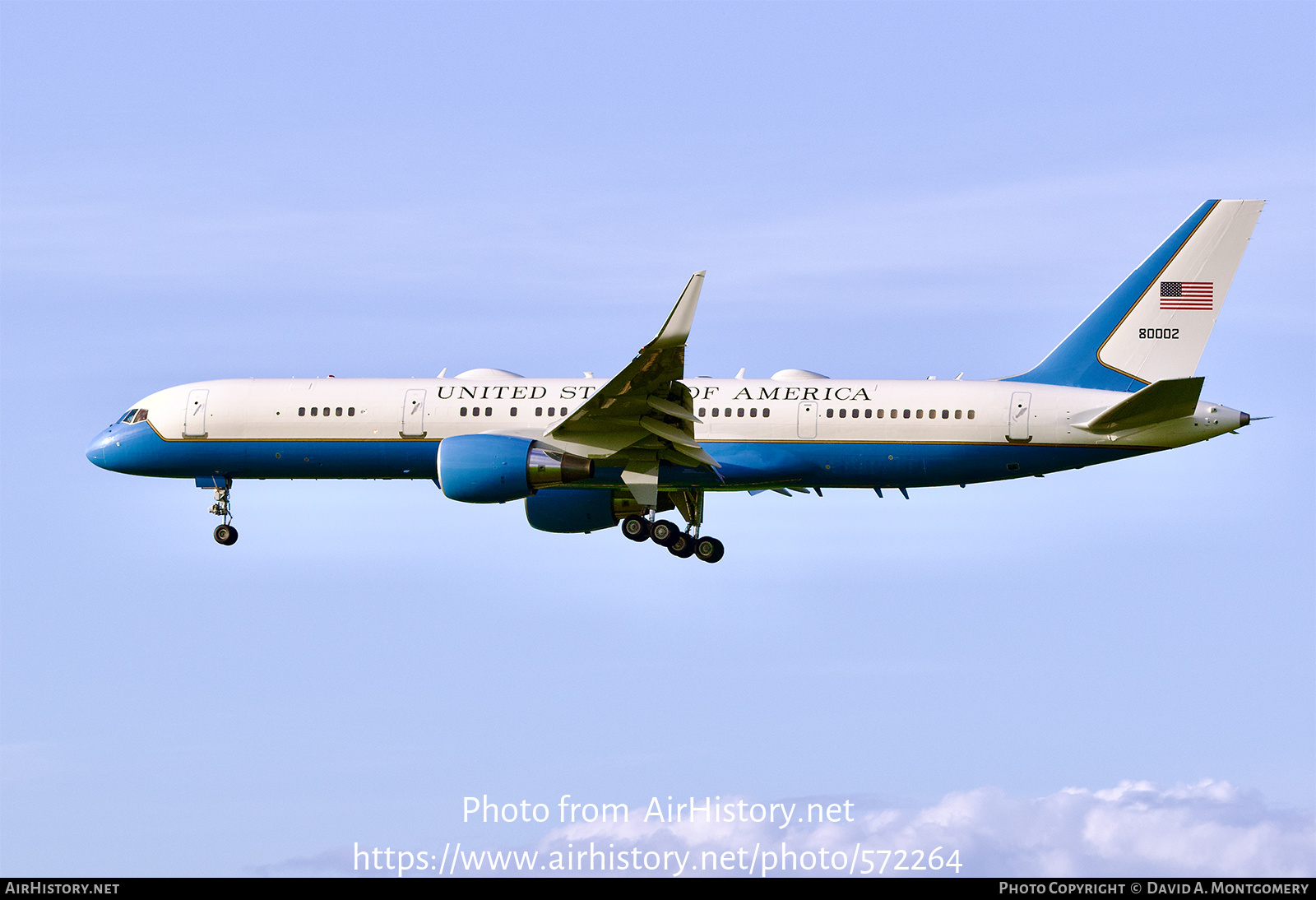 Aircraft Photo of 98-0002 / 80002 | Boeing C-32A (757-200) | USA - Air Force | AirHistory.net #572264