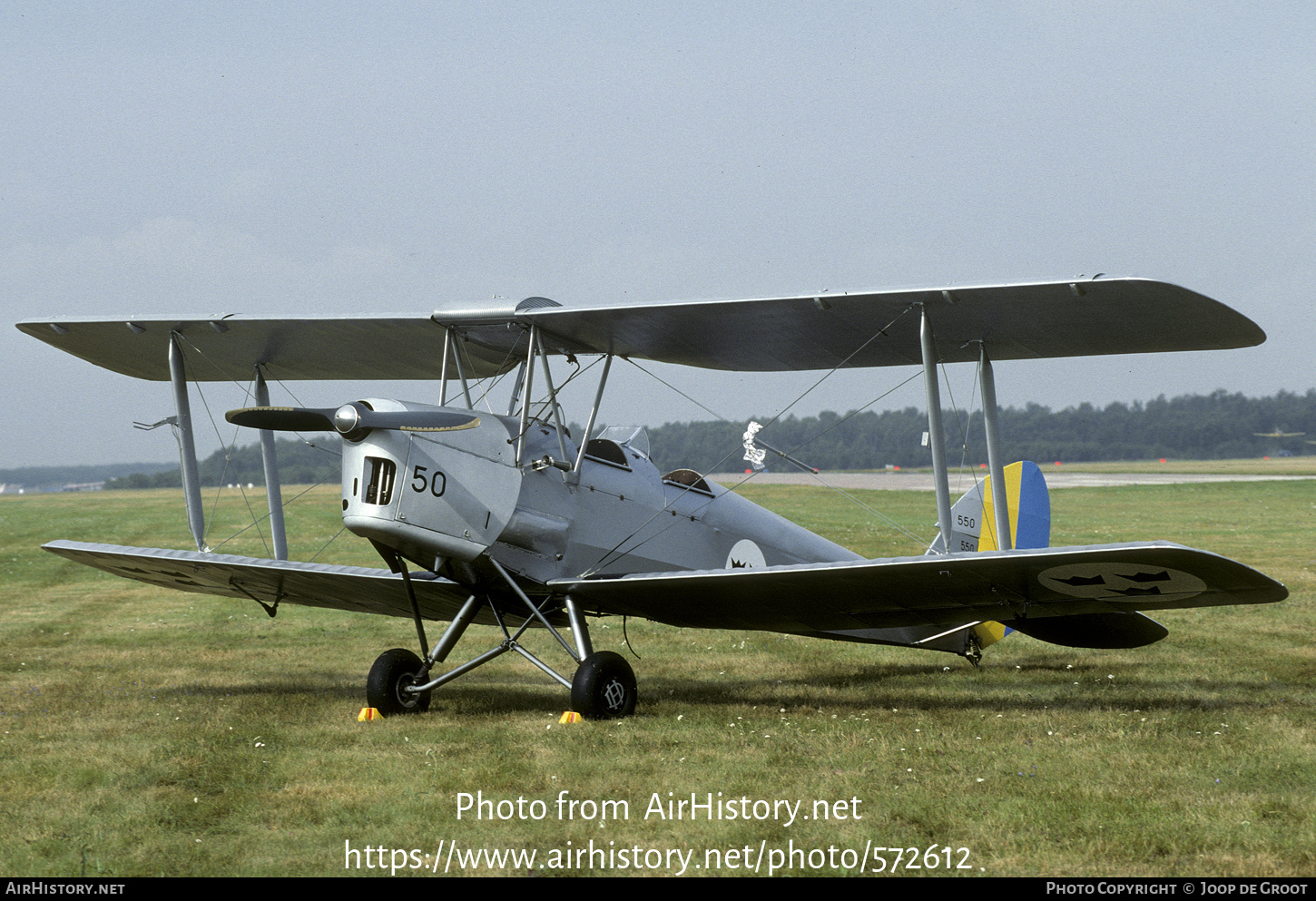 Aircraft Photo of SE-AMG / 6550 | De Havilland D.H. 82A Tiger Moth II | Sweden - Air Force | AirHistory.net #572612