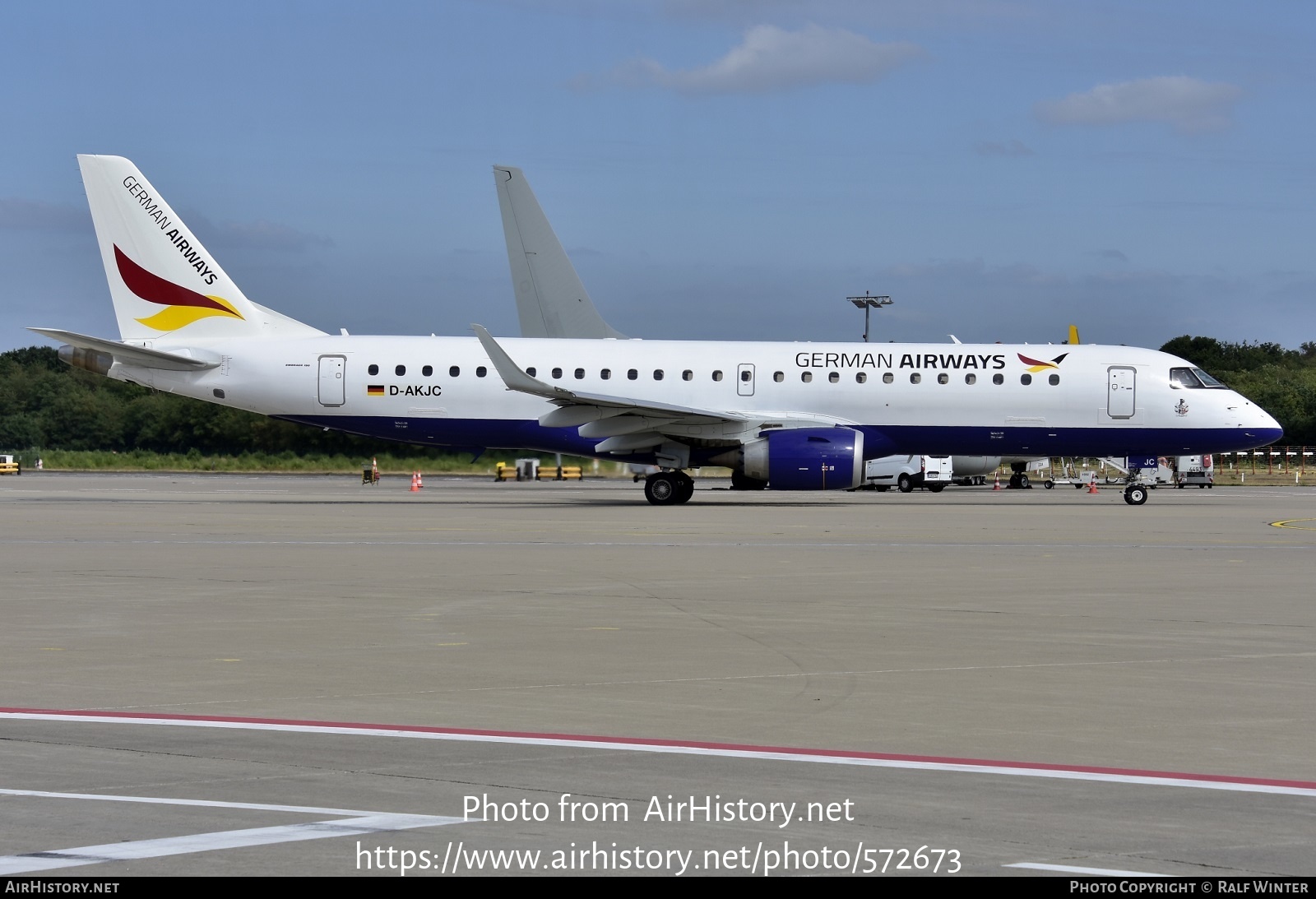 Aircraft Photo of D-AKJC | Embraer 195LR (ERJ-190-200LR) | German Airways | AirHistory.net #572673