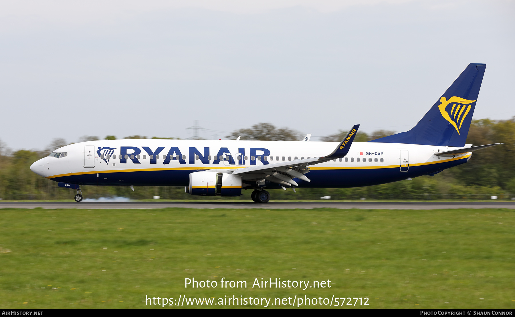 Aircraft Photo of 9H-QAM | Boeing 737-800 | Ryanair | AirHistory.net #572712