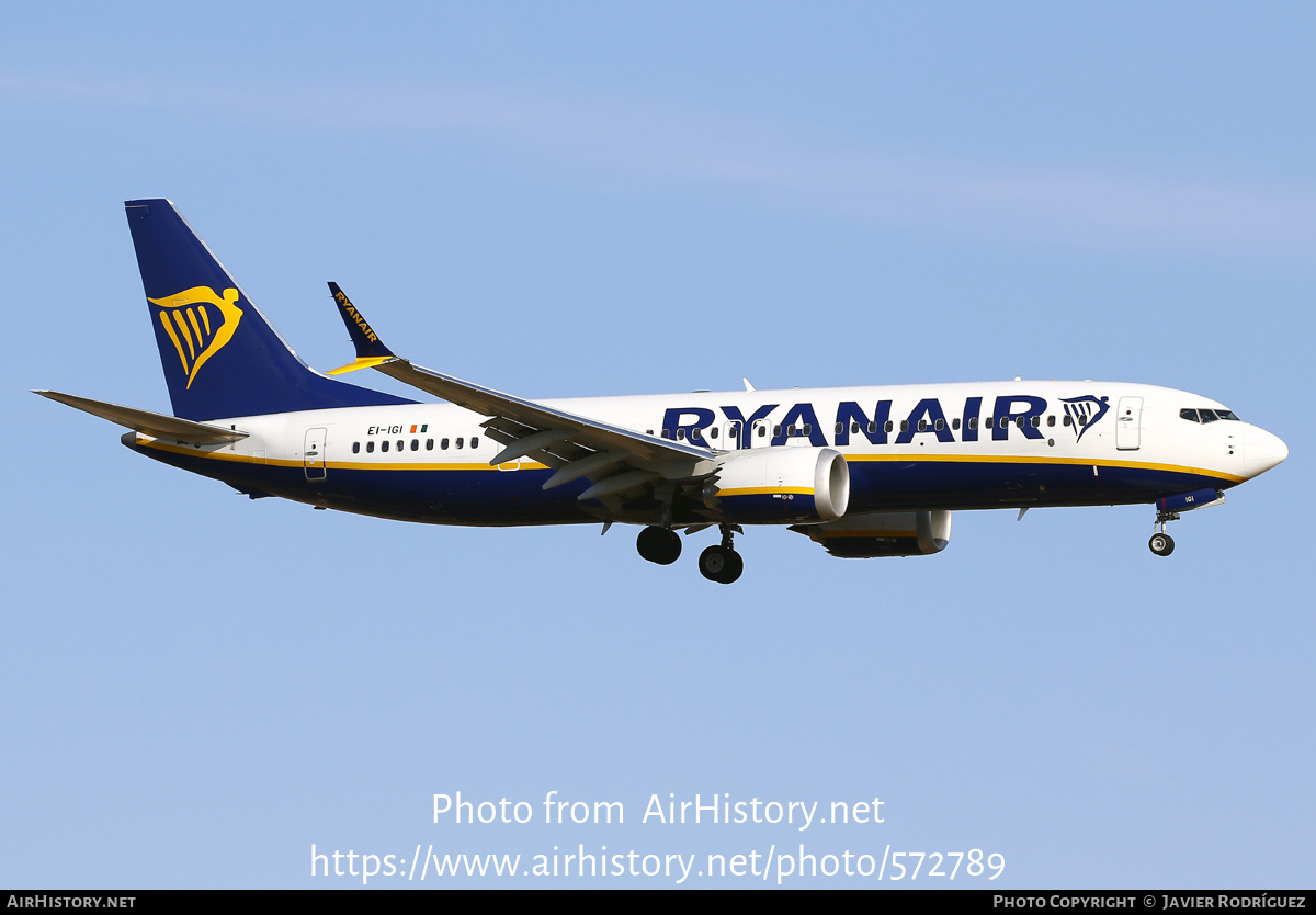 Aircraft Photo of EI-IGI | Boeing 737-8200 Max 200 | Ryanair | AirHistory.net #572789