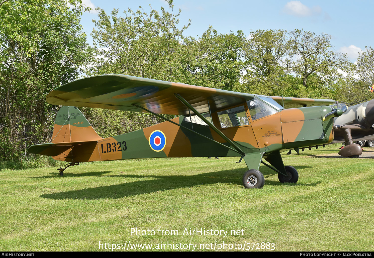 Aircraft Photo of PH-AOP / LB323 | Taylorcraft Plus D | UK - Air Force | AirHistory.net #572883