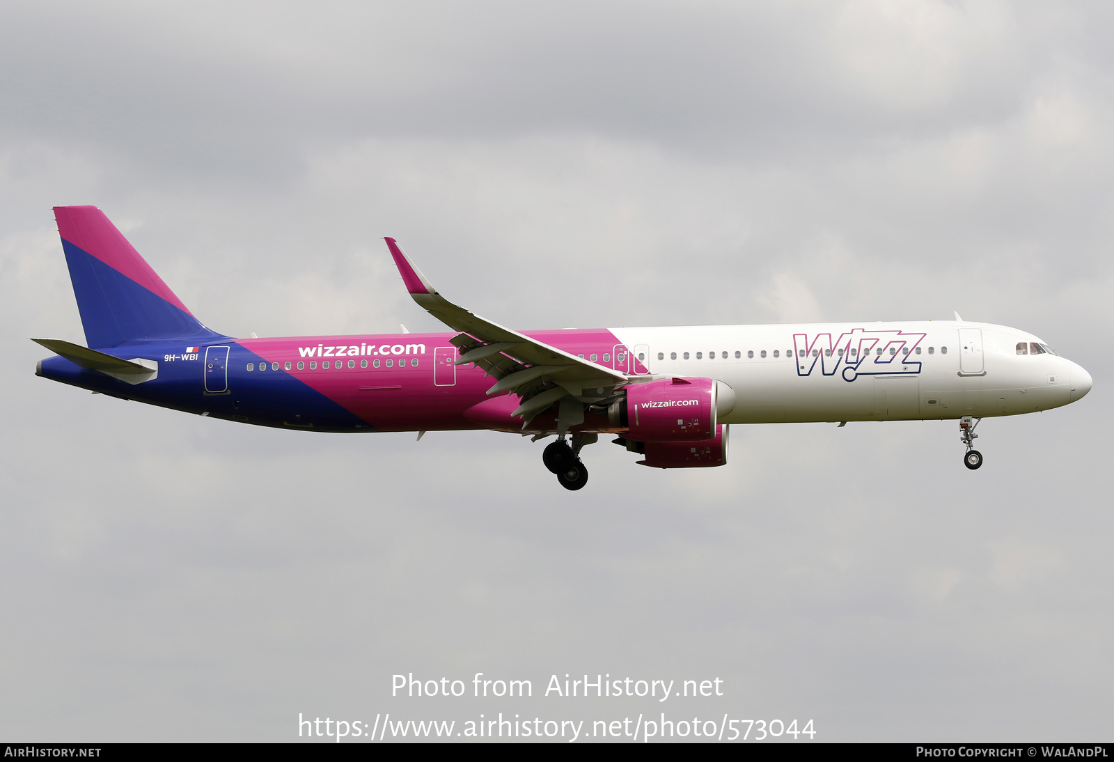 Aircraft Photo of 9H-WBI | Airbus A321-271NX | Wizz Air | AirHistory.net #573044