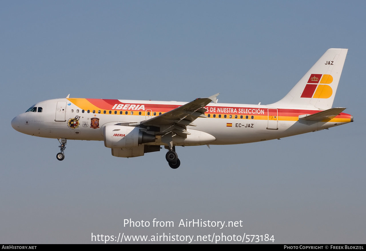 Aircraft Photo of EC-JAZ | Airbus A319-111 | Iberia | AirHistory.net #573184