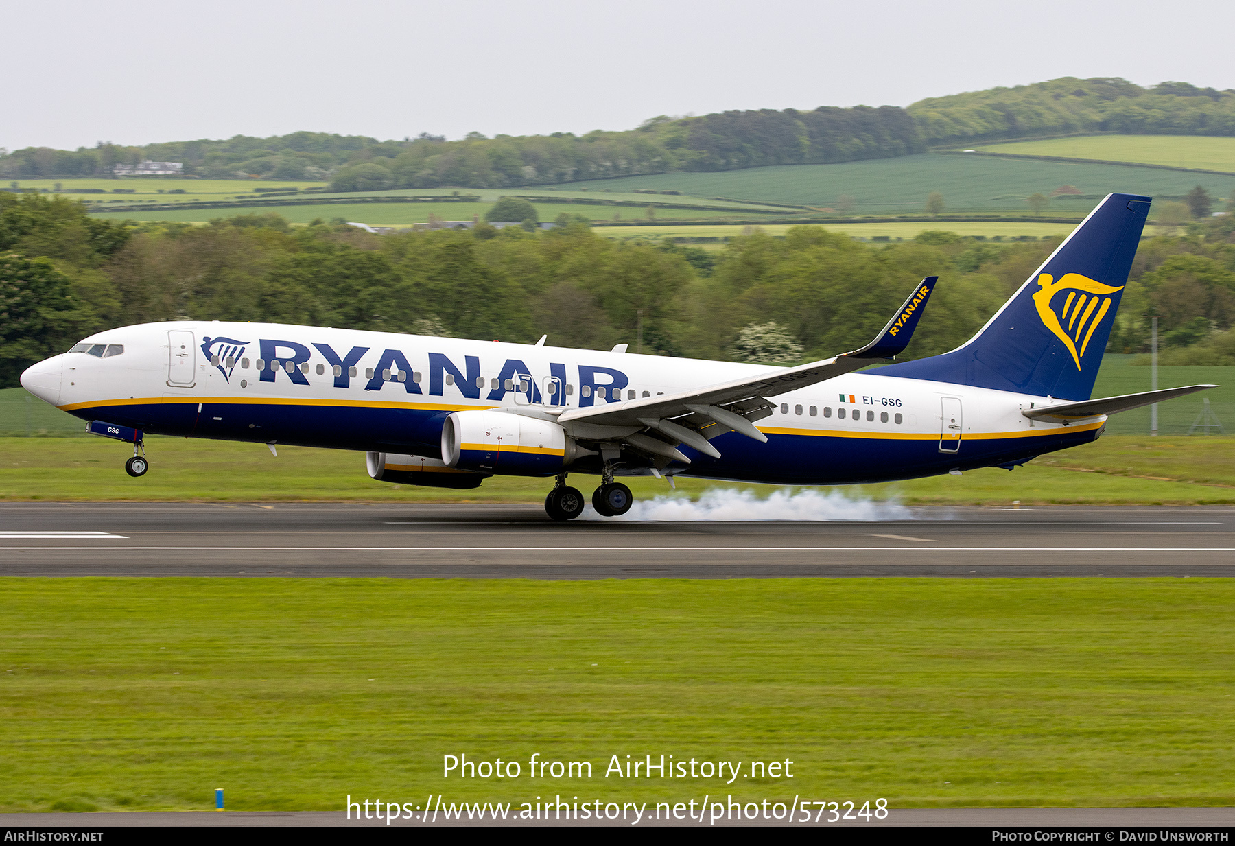 Aircraft Photo of EI-GSG | Boeing 737-800 | Ryanair | AirHistory.net #573248