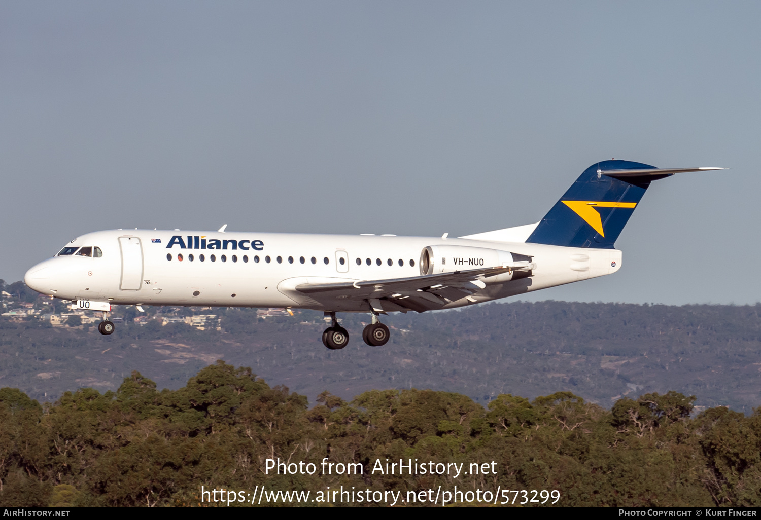 Aircraft Photo of VH-NUO | Fokker 70 (F28-0070) | Alliance Airlines | AirHistory.net #573299