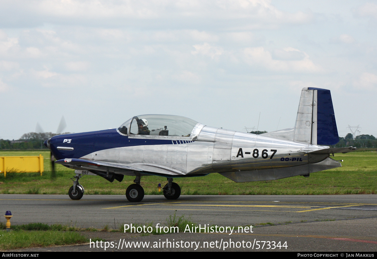 Aircraft Photo of OO-PIL / A-867 | Pilatus P-3-05 | AirHistory.net #573344