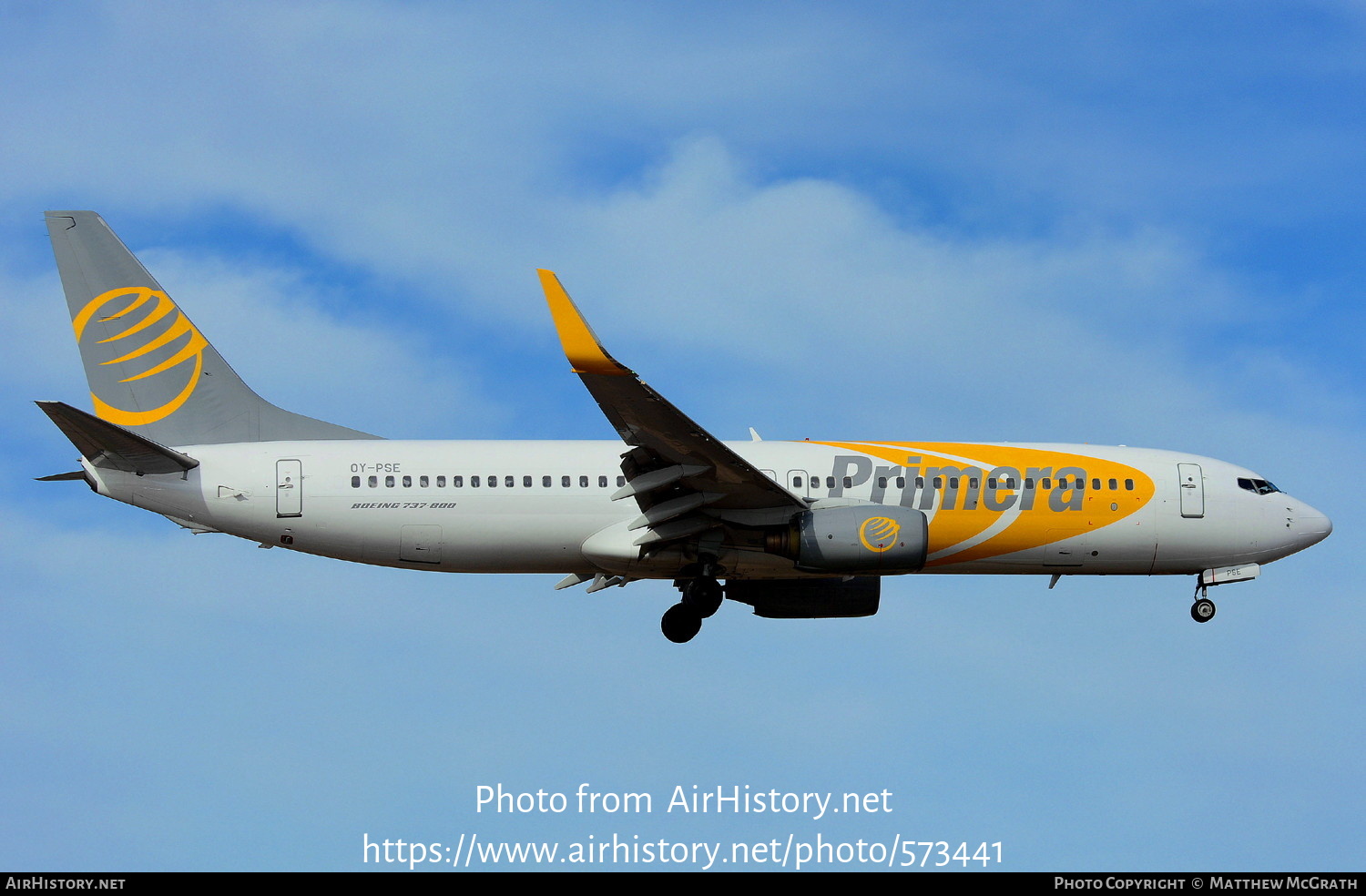 Aircraft Photo of OY-PSE | Boeing 737-809 | Primera Air | AirHistory.net #573441