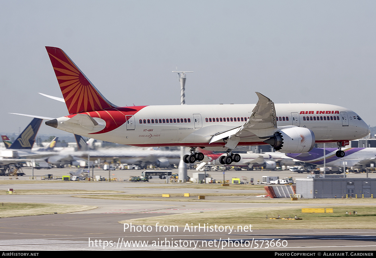 Aircraft Photo of VT-ANV | Boeing 787-8 Dreamliner | Air India | AirHistory.net #573660