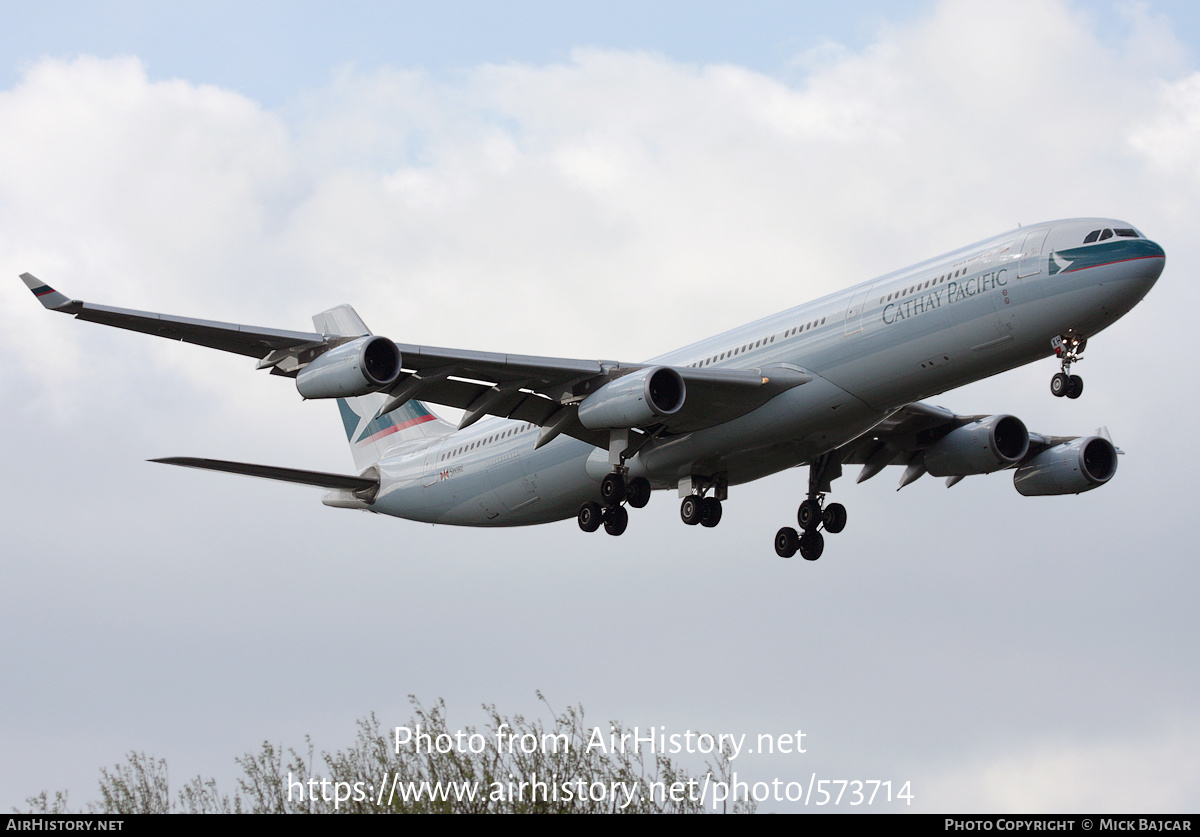 Aircraft Photo of B-HXH | Airbus A340-313X | Cathay Pacific Airways | AirHistory.net #573714