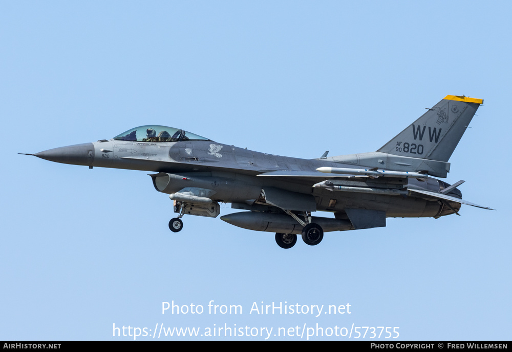 Aircraft Photo of 90-0820 / AF90-820 | Lockheed F-16CM Fighting Falcon ...