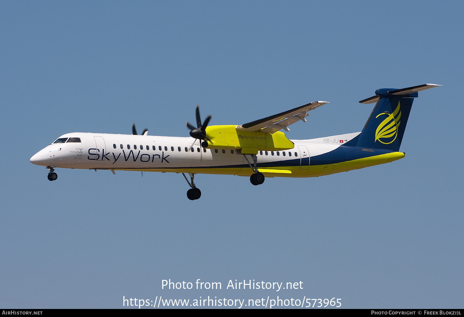 Aircraft Photo of HB-JIJ | Bombardier DHC-8-402 Dash 8 | SkyWork Airlines | AirHistory.net #573965