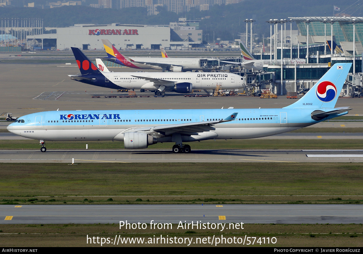 Aircraft Photo of HL8002 | Airbus A330-323 | Korean Air | AirHistory.net #574110