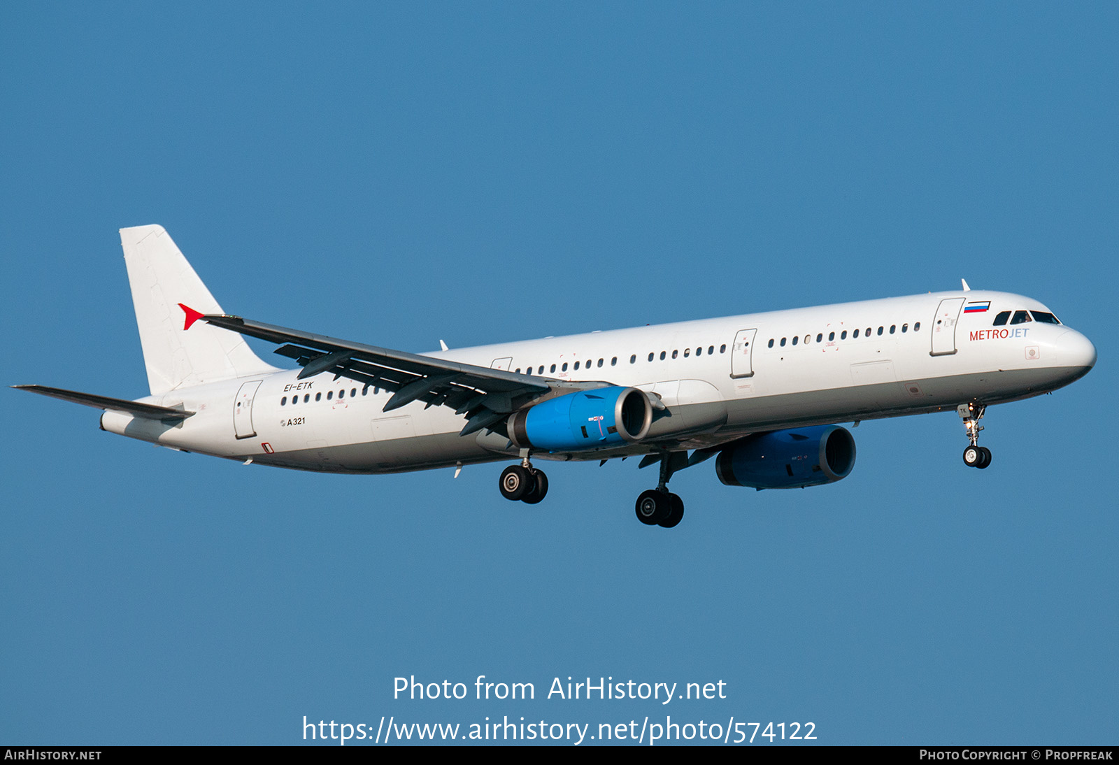 Aircraft Photo of EI-ETK | Airbus A321-231 | Metrojet | AirHistory.net #574122