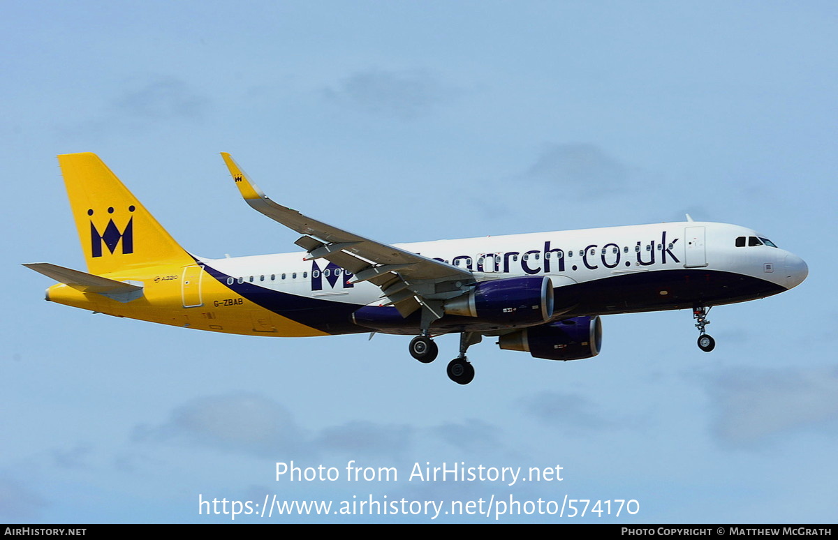 Aircraft Photo of G-ZBAB | Airbus A320-214 | Monarch Airlines | AirHistory.net #574170