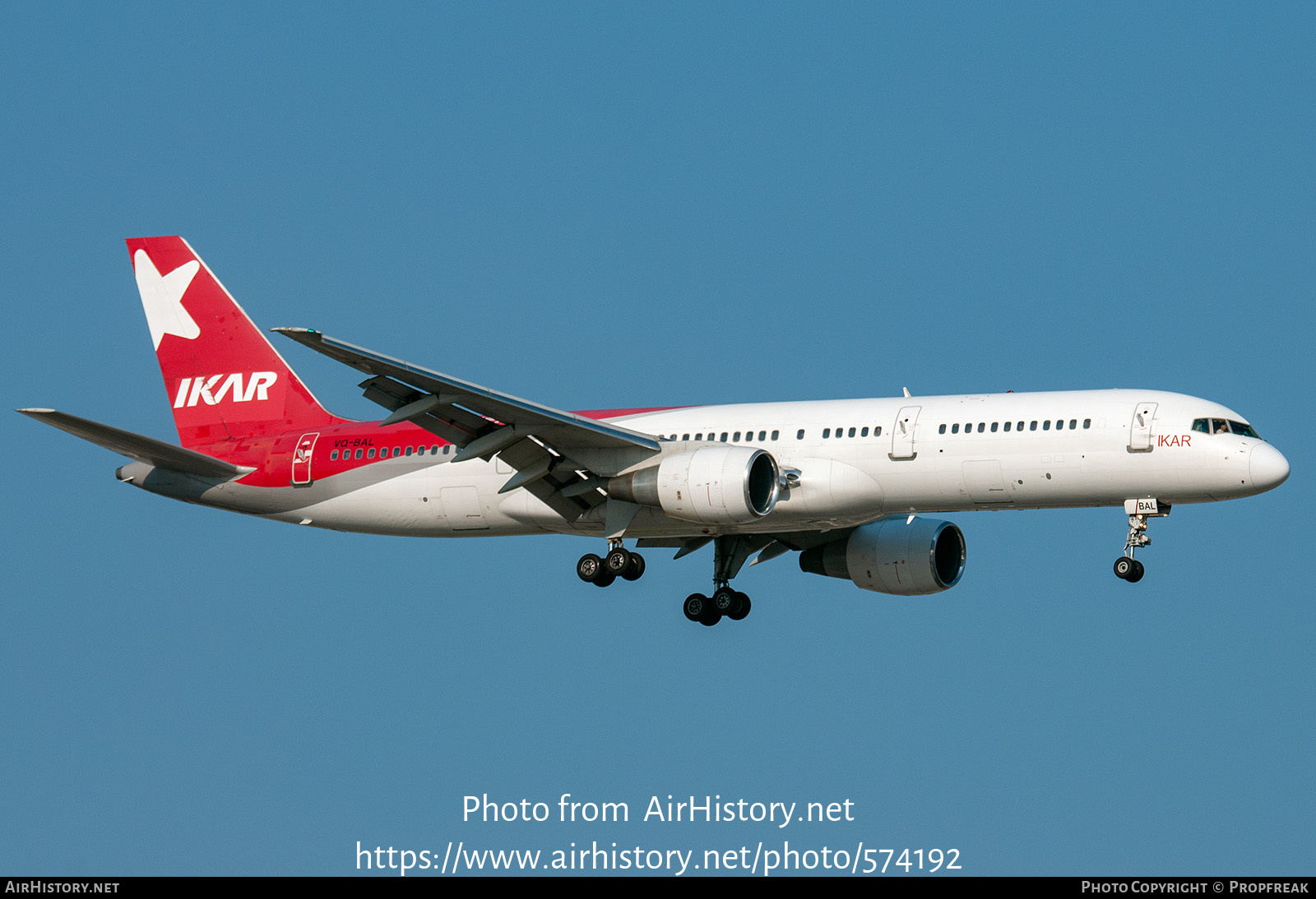 Aircraft Photo of VQ-BAL | Boeing 757-2Q8 | Ikar Airlines | AirHistory.net #574192