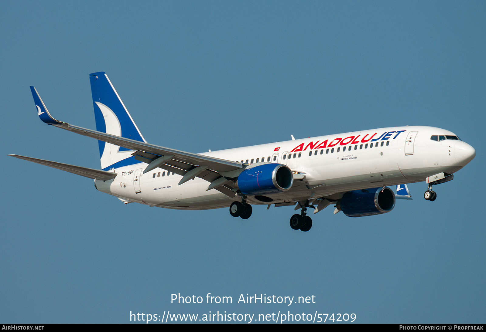 Aircraft Photo of TC-SBI | Boeing 737-8AS | AnadoluJet | AirHistory.net #574209