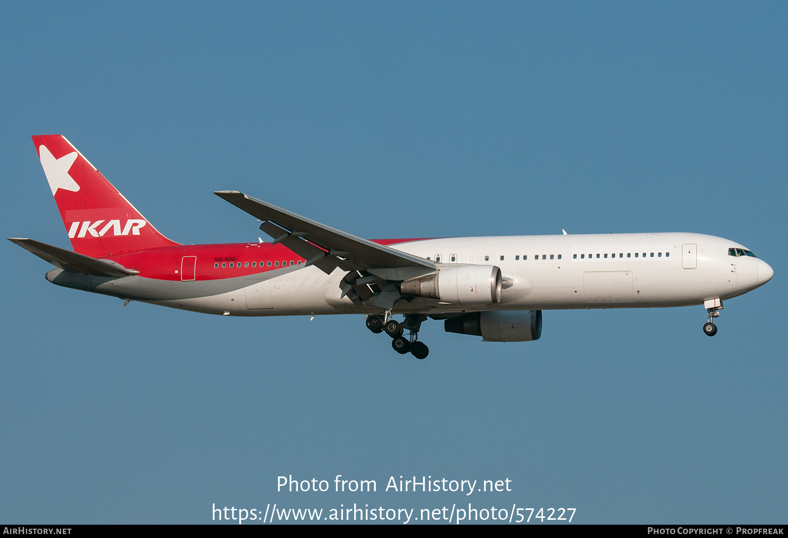 Aircraft Photo of VQ-BOG | Boeing 767-341/ER | Ikar Airlines | AirHistory.net #574227