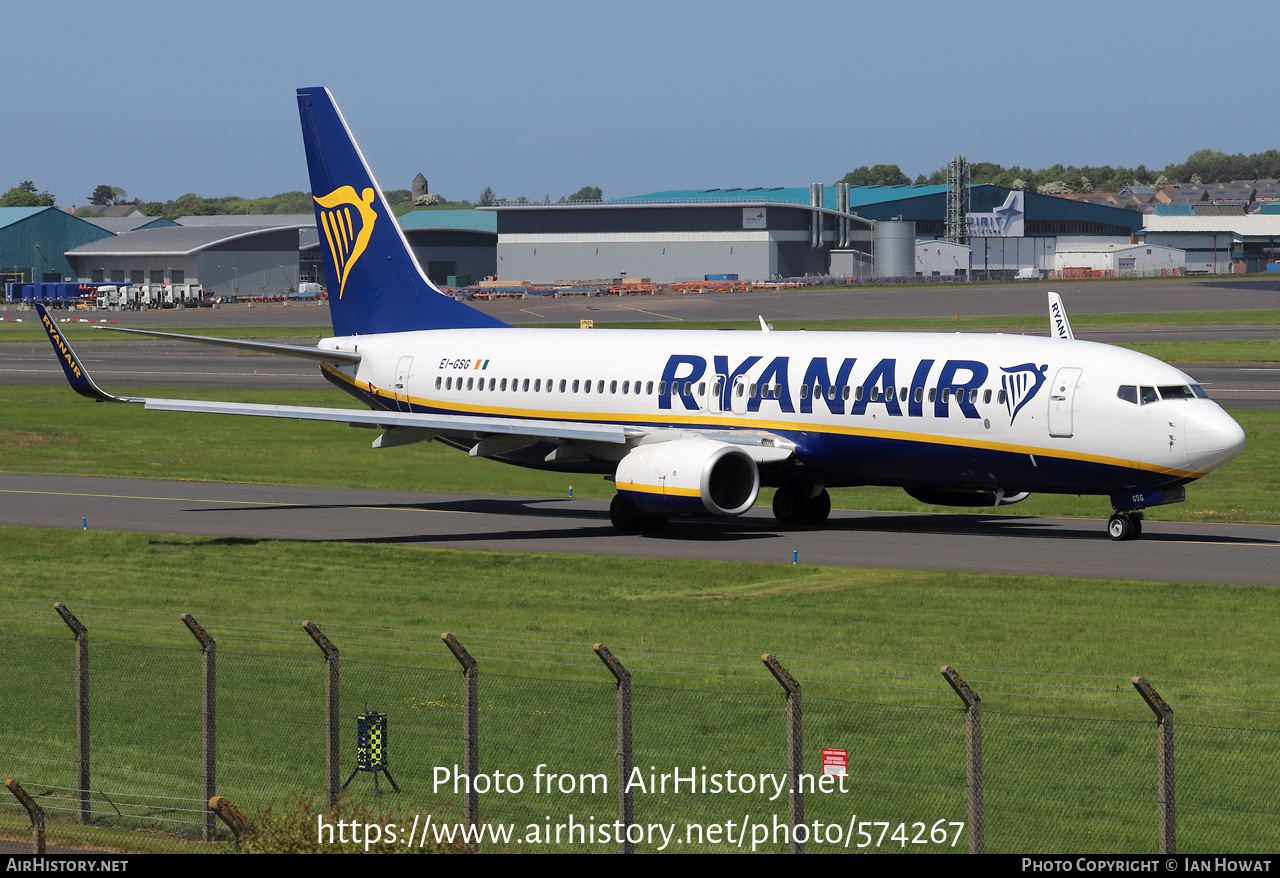 Aircraft Photo of EI-GSG | Boeing 737-800 | Ryanair | AirHistory.net #574267