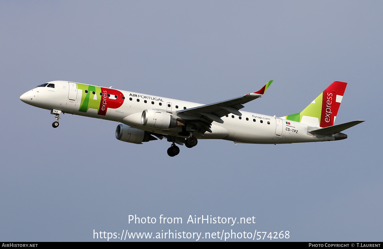 Aircraft Photo of CS-TPZ | Embraer 190AR (ERJ-190-100IGW) | TAP Air Portugal Express | AirHistory.net #574268