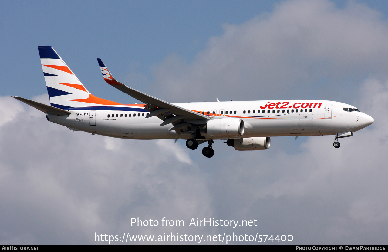 Aircraft Photo of OK-TVH | Boeing 737-8Q8 | Jet2 | AirHistory.net #574400