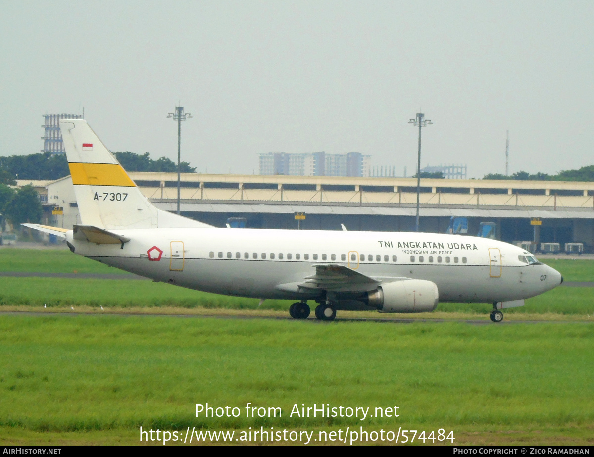 Aircraft Photo of A-7307 | Boeing 737-5U3 | Indonesia - Air Force | AirHistory.net #574484