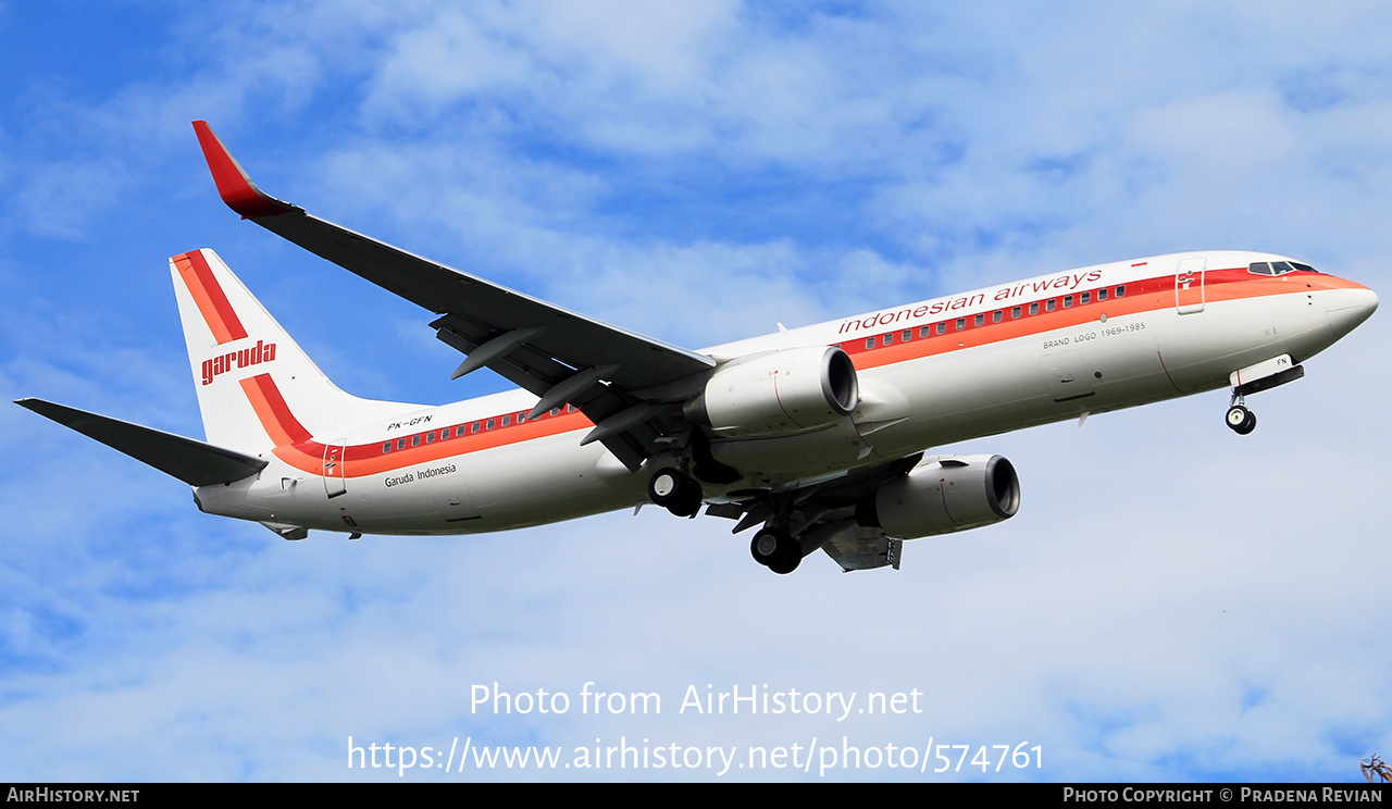 Aircraft Photo of PK-GFN | Boeing 737-86N | Garuda Indonesia | Garuda Indonesian Airways | AirHistory.net #574761