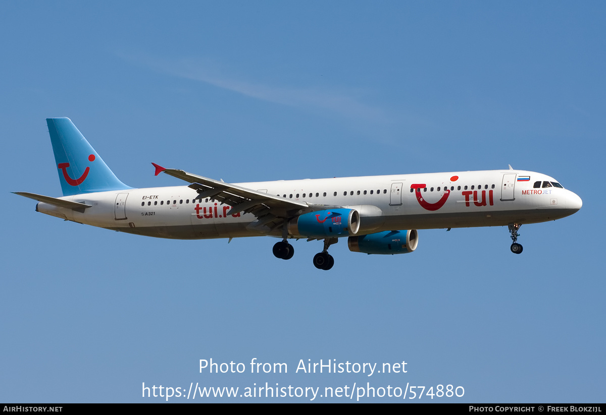 Aircraft Photo of EI-ETK | Airbus A321-231 | TUI | AirHistory.net #574880