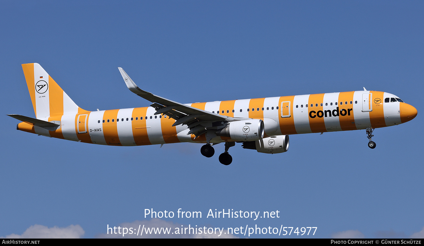 Aircraft Photo of D-AIAS | Airbus A321-211 | Condor Flugdienst | AirHistory.net #574977