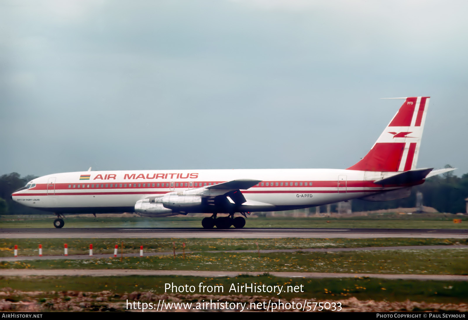 Aircraft Photo of G-APFD | Boeing 707-436 | Air Mauritius | AirHistory.net #575033