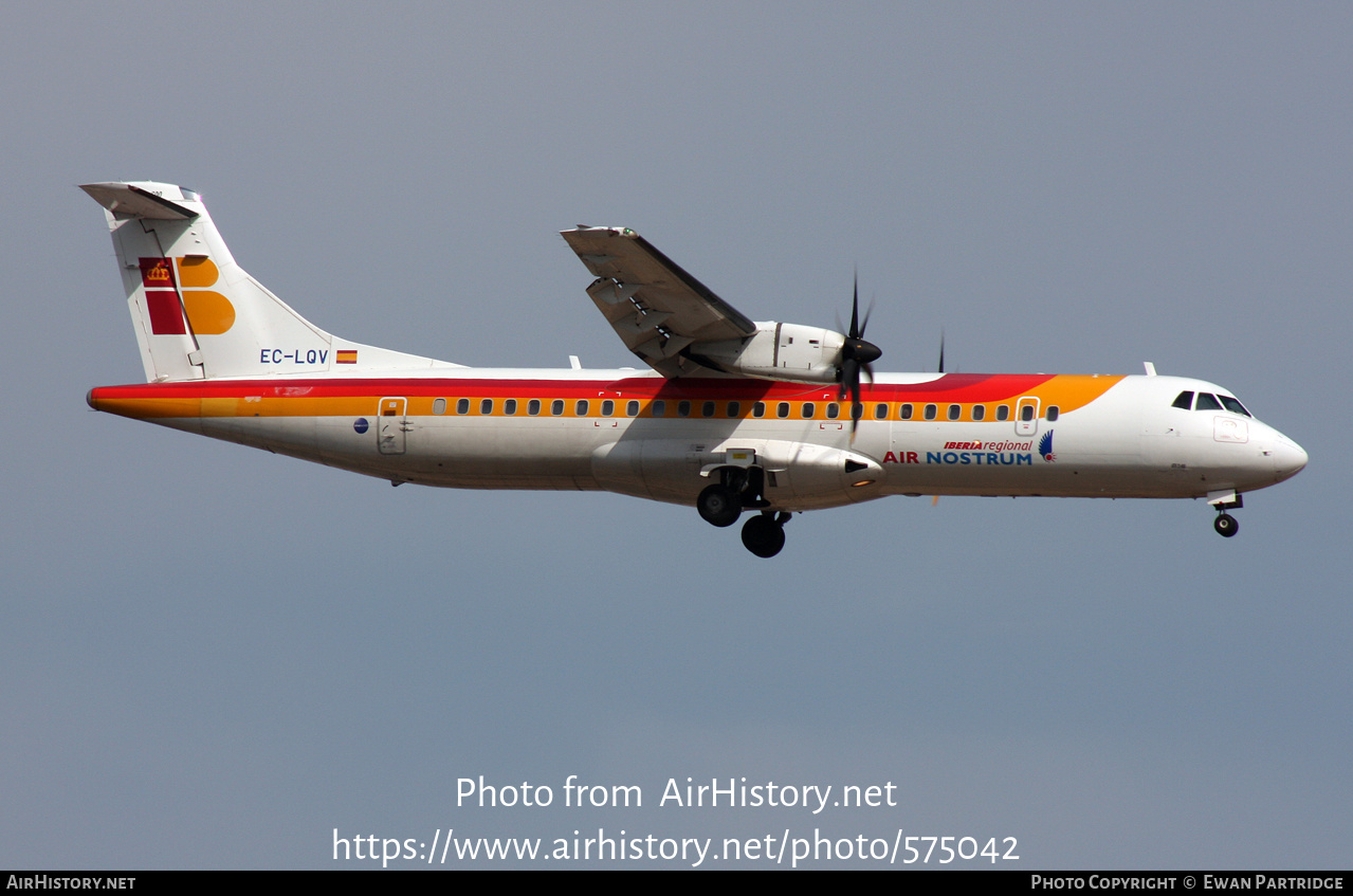 Aircraft Photo of EC-LQV | ATR ATR-72-600 (ATR-72-212A) | Iberia Regional | AirHistory.net #575042