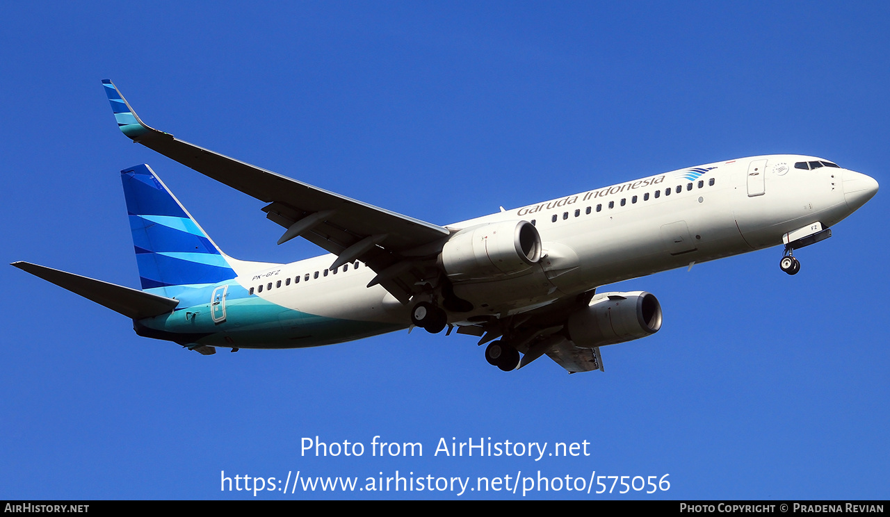 Aircraft Photo of PK-GFZ | Boeing 737-86N | Garuda Indonesia | AirHistory.net #575056