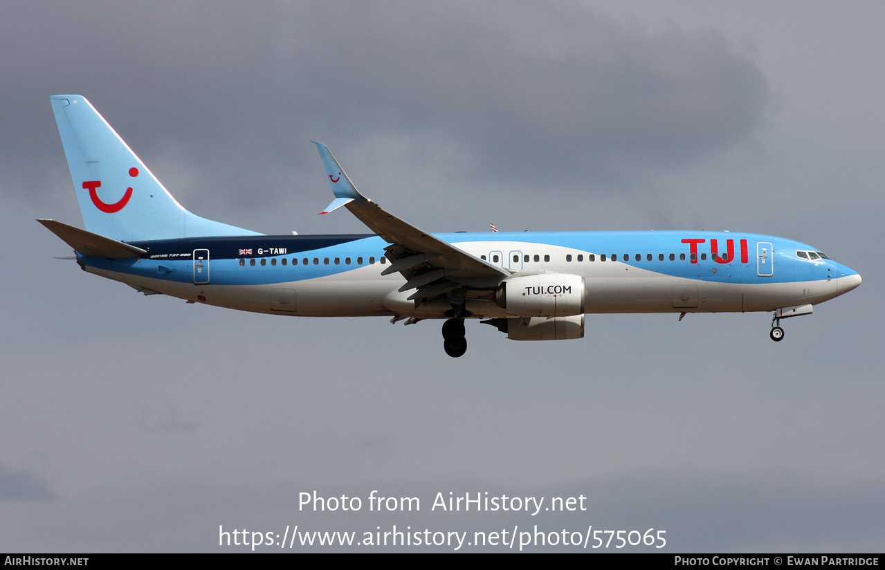 Aircraft Photo of G-TAWI | Boeing 737-8K5 | TUI | AirHistory.net #575065