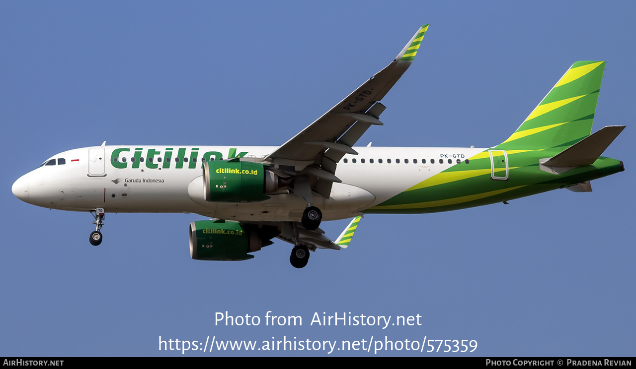 Aircraft Photo of PK-GTD | Airbus A320-251N | Citilink | AirHistory.net #575359