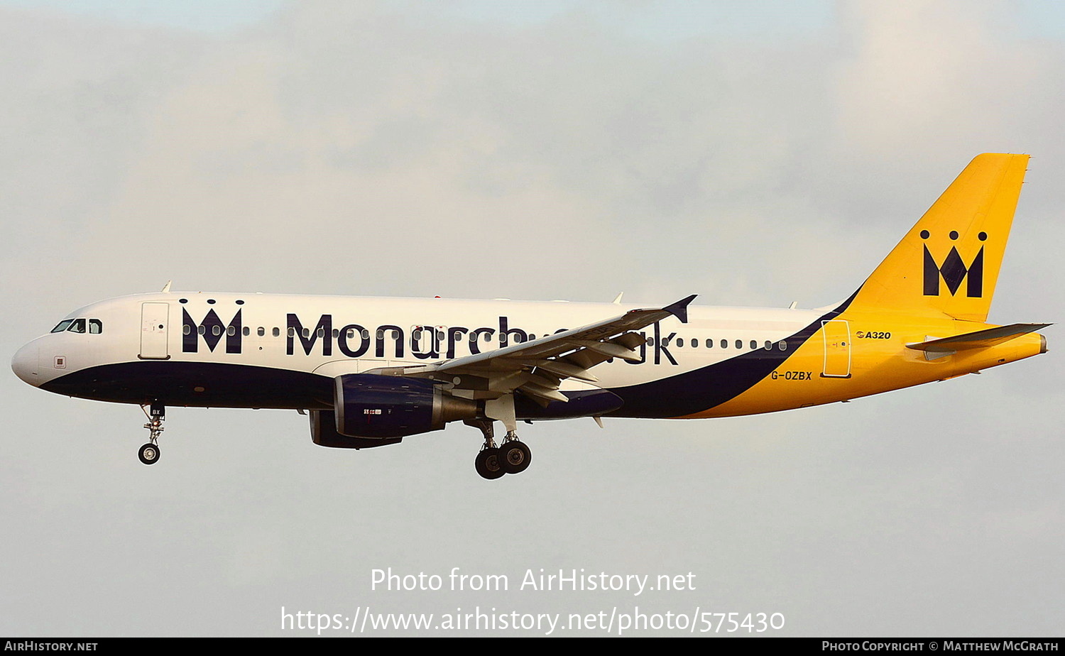 Aircraft Photo of G-OZBX | Airbus A320-214 | Monarch Airlines | AirHistory.net #575430