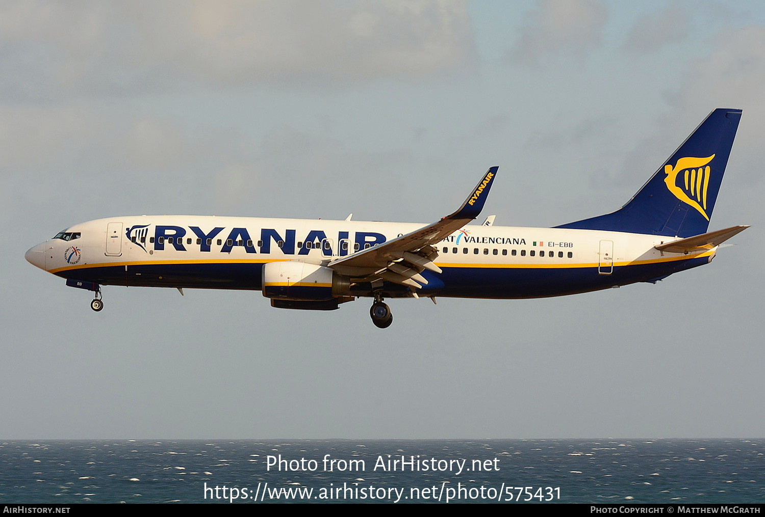 Aircraft Photo of EI-EBB | Boeing 737-8AS | Ryanair | AirHistory.net #575431