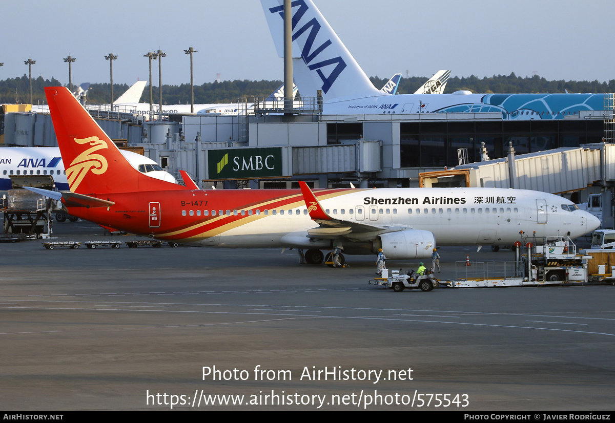 Aircraft Photo of B-1477 | Boeing 737-800 | Shenzhen Airlines | AirHistory.net #575543