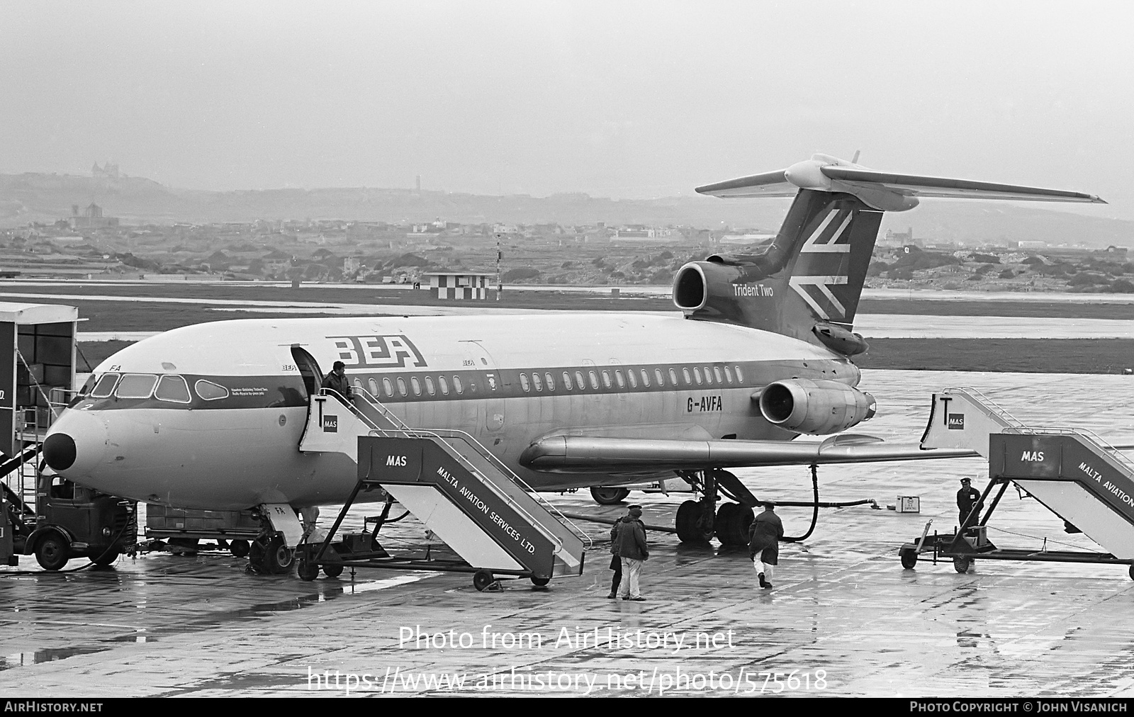 Aircraft Photo of G-AVFA | Hawker Siddeley HS-121 Trident 2E | BEA - British European Airways | AirHistory.net #575618