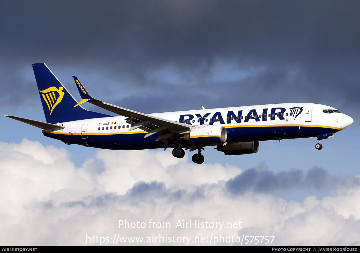 Aircraft Photo of EI-EKZ | Boeing 737-8AS | Ryanair | AirHistory.net #575757