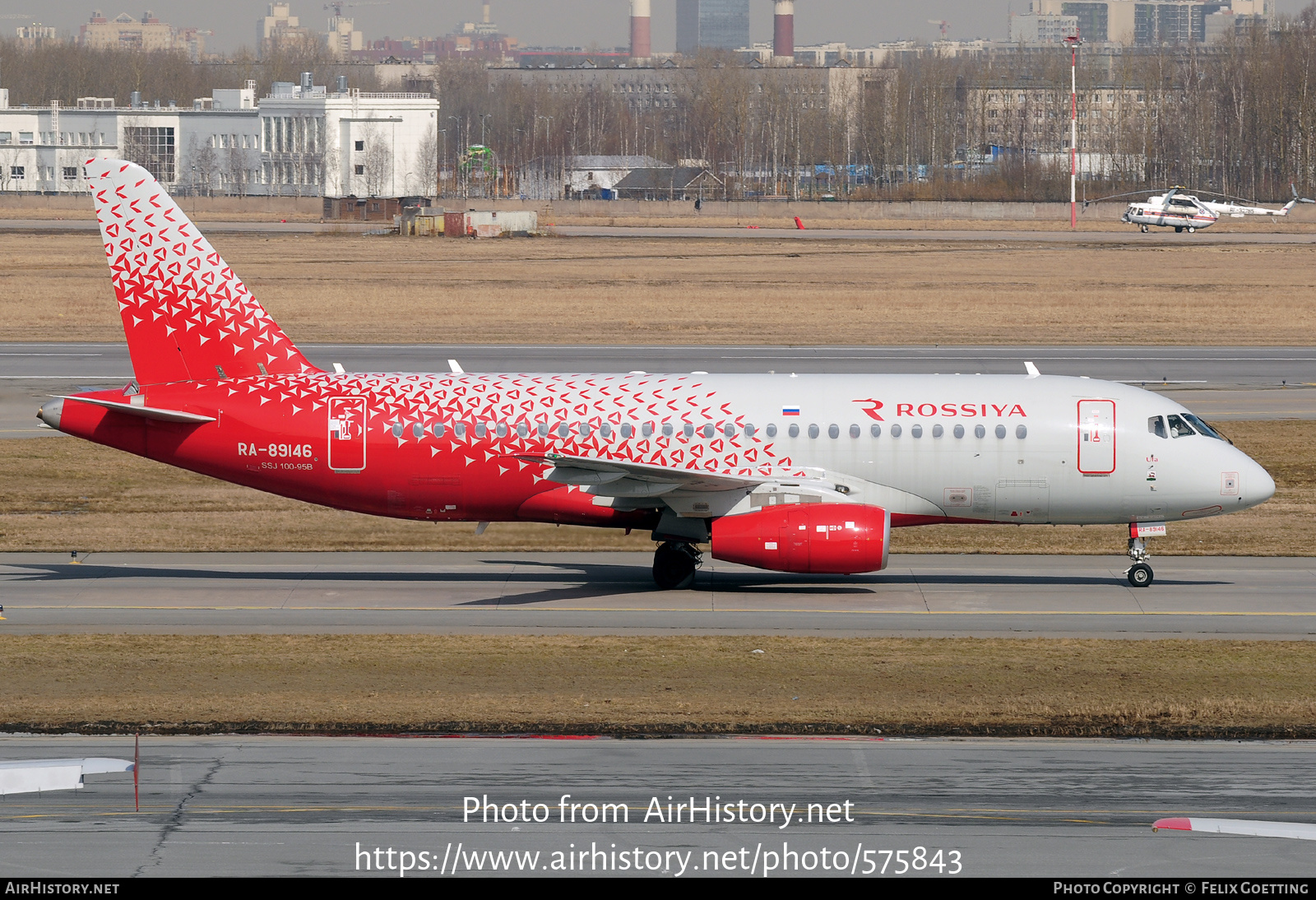 Aircraft Photo of RA-89146 | Sukhoi SSJ-100-95B Superjet 100 (RRJ-95B) | Rossiya - Russian Airlines | AirHistory.net #575843