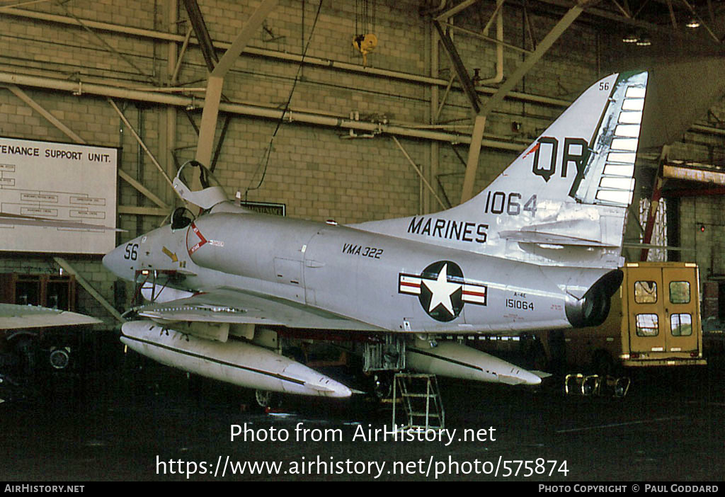 Aircraft Photo of 151064 / 1064 | Douglas A-4E Skyhawk (A4D-5) | USA - Marines | AirHistory.net #575874