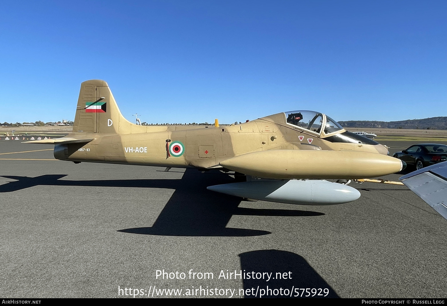 Aircraft Photo of VH-AOE / K167-113 | BAC 167 Strikemaster Mk80A | Kuwait - Air Force | AirHistory.net #575929